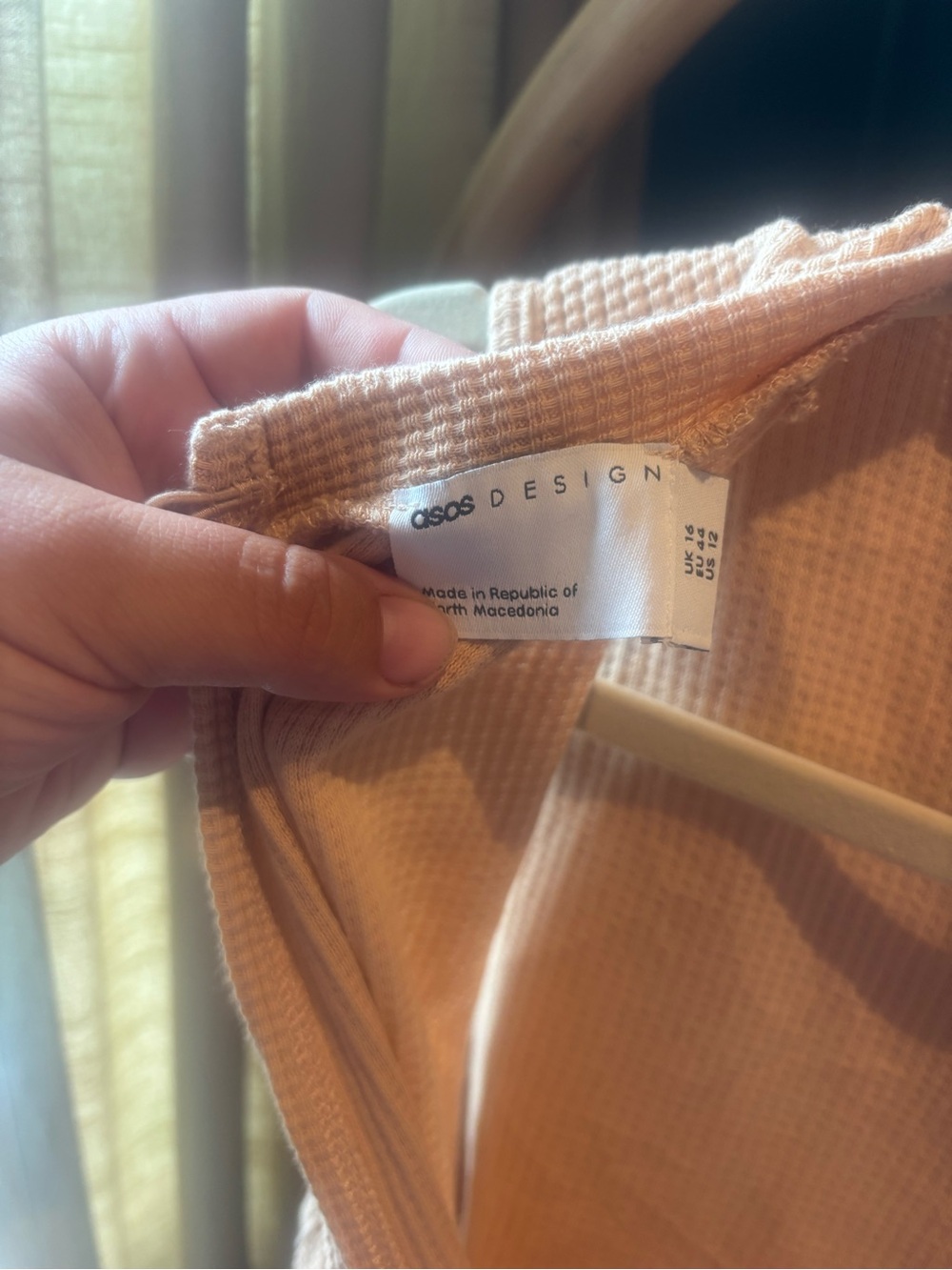 ASOS Sleeveless Waffle Knit Tank Top - Cream - Picture 2 of 3